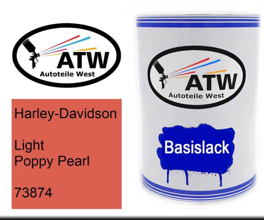 Harley-Davidson, Light Poppy Pearl, 73874: 500ml Lackdose, von ATW Autoteile West.